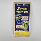 1947 Sunoco Ohio Indian Vintage Road Map Gas Oil Service Station Cans Historical