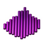 Purple Aluminum Alloy Standoff Spacers M2   M3 Round Threaded Sleeve Long Nuts