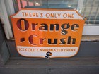 Vintage Orange Crush Porcelain Sign Ice Cold Cola Beverage Soda Drink Pop Crushy