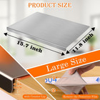Large Stainless Steel Cutting Boards Kitchen Board Counter Lip Silicone Mat Meat