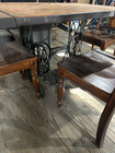 Antique Singer Treadle Sewing Machine Cast Iron Table With Top And Chairs
