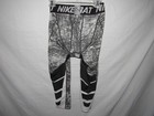 Nike Pro Combat Mens Gray Black Compression Pants Tights Base Layer Size L
