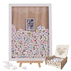  Wedding Guest Book  Drop Top Frame Sign Book With White Wooden Frame   Photo