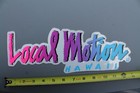 Local Motion Hawaii Surf Clear Neon Pink Blue 80 s Lm1 Vintage Surfing Sticker