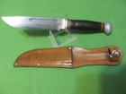 Vintage Ww2 Us Army Usn  pal  Rh-36 Utility Fighting Knife   Leather Scabbard
