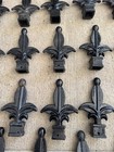 Lot Of 10 Cast Iron Fence Finials Fleur De Lis Premium Fence Finial Toppers
