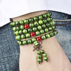 2pcs 108 Mala Beads Bracelets 8mm Prayer Meditation Sandalwood Elastic Bracelet