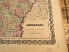 Antique Colored Map - Arkansas C 1855 - Published By J h  Colton   Co 