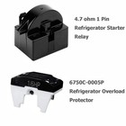 Bmiroamdfe Refrigerator Compressor Relay Overload Kit 5 Sets Qp2-4r7