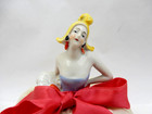 Antique Porcelain Woman Half-doll Sewing Pin Cushion  Made In Germany
