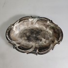 Silver Plated Footed Dish Oval Platter Bowl West Germany  Tarnish Resistant