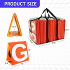Gse Day night Football Field Yard Markers - Set Of 11  High Visibility Weighted