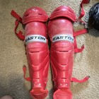 Easton Gametime Youth Catcher Gear Set 4pc Red Helmet Chest Leg Guards Rh Mitt