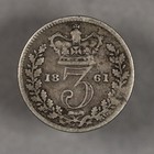 1861 Great Britain Silver 3 Pence
