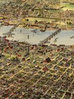 1890 Portland Oregon Vintage Old Panoramic City Map - 20x30