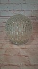 Vintage Art Deco Geometric Diamond Facets Clear Glass Globe Light Shade Fixture