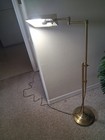 Vintage Mcm Mid Century Modern Style Pharmacy Floor Lamp Brass Adjustable Head