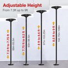 Dance Pole 45mm Portable Static Spinning Stripper Pole Exercise Party Dancing