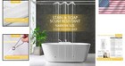 Water-resistant Transparent Shower Curtain Liner 36x72    With Weighted Bottom