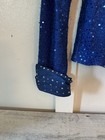 Rods Zip Up Sequin Sparkle Ladies Western Horse Show Shirt Blue Size Small Read