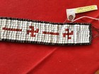 Native American Beaded Wampum Belt  Turtle   Whirling Log Designs  Sd-1224 08664