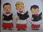 1950s Vintage Greeting Card Hallmark Christmas Choir Boys See Description