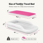 Commouds Portable Toddler Travel Bed With Safety Bumpers  Inflatable Kids Air   