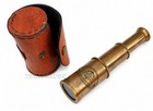 Vintage Brass Telescope With Leather Case Nautical Spyglass Antique Gift