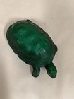 Original Curt Schlevogt Art Deco Malachite Glass Turtle Trinket Dish With Lid
