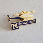 University Of Michigan U Of M Hospital Survival Flight Helicopter Lapel Pin  