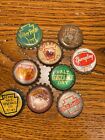 Lot Of 9 Old Vintage Beer Bottle Cap Cork 