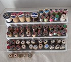 65 Vintage Wooden Thread Spools Coats   Clark Talon Sewing Craft Lot