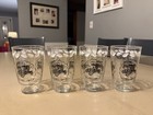Set Of 4 Vtg Unique Mid Century Glasses With Antique Cars - 4 75   