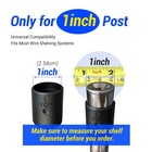 24 Pcs Wire Shelf Clips For 1 Inch Post universal Fits 1-inch Post  Black 