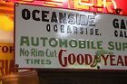 Rare Goodyear Tires Oceanside Dealer Porcelain Metal Sign California Gas Oil