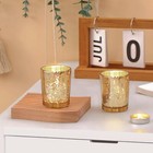 Gold Tea Lights Candles Holders For Wedding Centerpieces  Votive 24pcs  