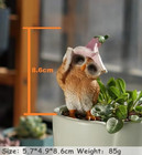 Fruit Owl Miniature Fairy Garden Statue Resin Small Figurine Decor Gift