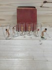 Set Of 6 1940s Mystic Glasses Pinup Peekaboo Novelty Tumblers Original Box