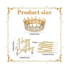 Highergo 3 Pcs Queen Crown Birthday Cake Topper For Women Gold Fast Usa Ship