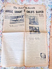 Dubuque Telegraph-h Two 1946 Newspapers  goering At Nuernberg  Bob Feller 23 Win