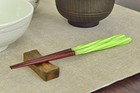 From Japan Official Aoba Chopsticks Natural Wood Twisted Candy Yellow Green