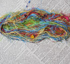 Fiber Yarn Sample Pack  summer Brights  12 Yds Craft Embellishments Slow Stitch