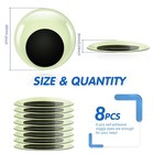 Toaob 8pcs Glow In The Dark Wiggle Googly Eyes Self Adhesive 2inch  Green 