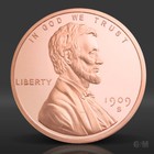 2 Oz Lincoln Wheat Cent Copper Round  999 Fine Copper Bullion 2 Avdp Ounce