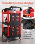 Vevor Utility Cart Rolling Service Cart 3 Tier 300 Lbs With 360   Swivel Wheels