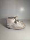 Vintage Leather White Baby Shoes Hard Soles 1945 Original Box No Lid Good Shape
