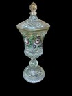 Vintage- Antique Handpanted Glass Apothecary Jar