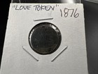 Jms Monogram Love Token On 1876 10c Liberty Seated Silver Dime Circ Holed