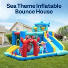 Inflatable Bounce House W  450w Air Blower Kids Bouncer Jumping Castle   Slide
