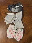 Hair Bows Includes Two Clip On And Three Ponytail Style  Hair Clips 1pcs